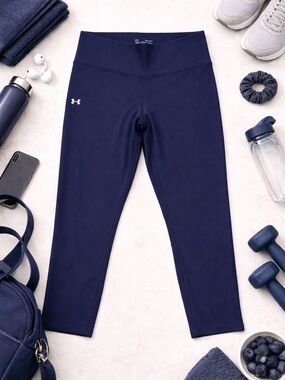 Under Armour Capri Leggings XL Navy Compression Activewear